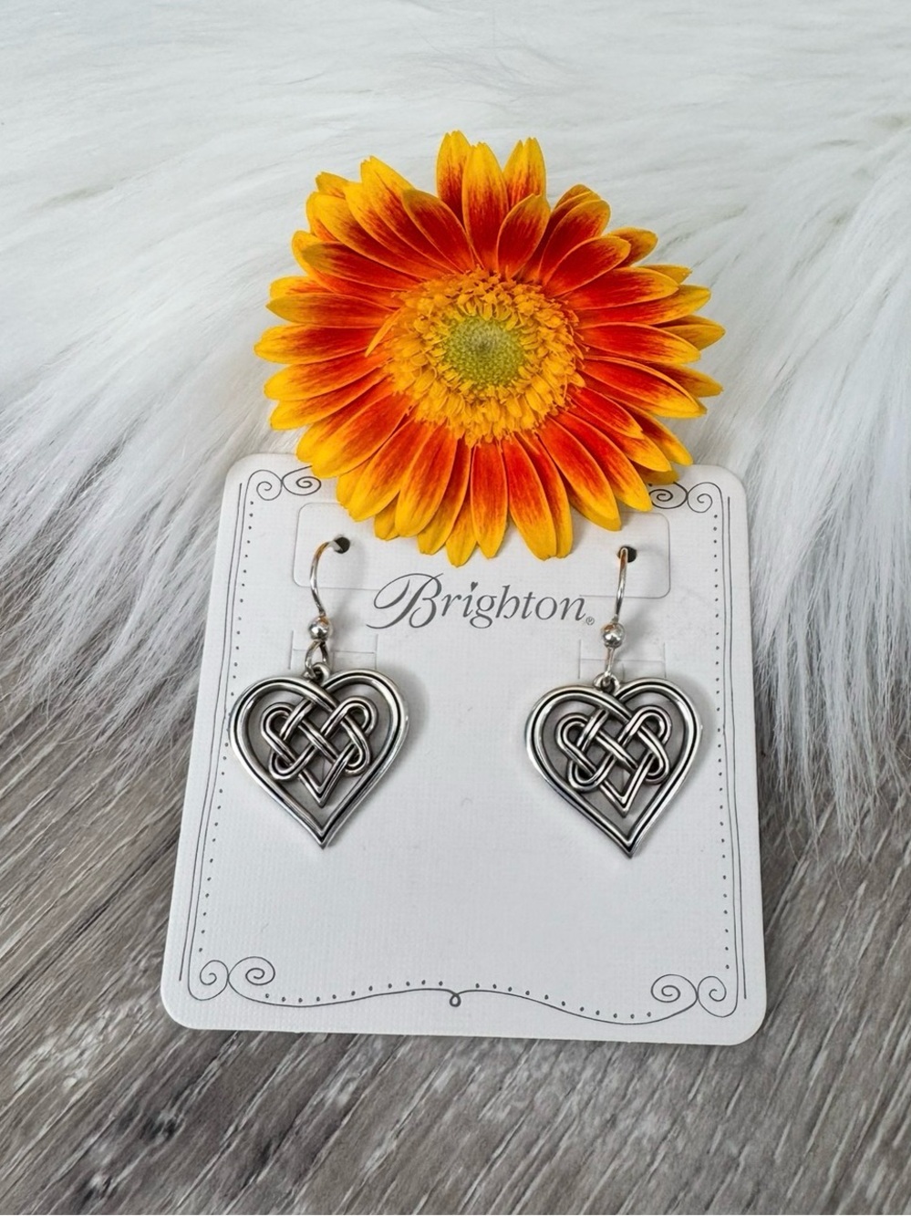 💕BRIGHTON 'Interlok' Earrings Crossing Heart Celtic Knot French Wire